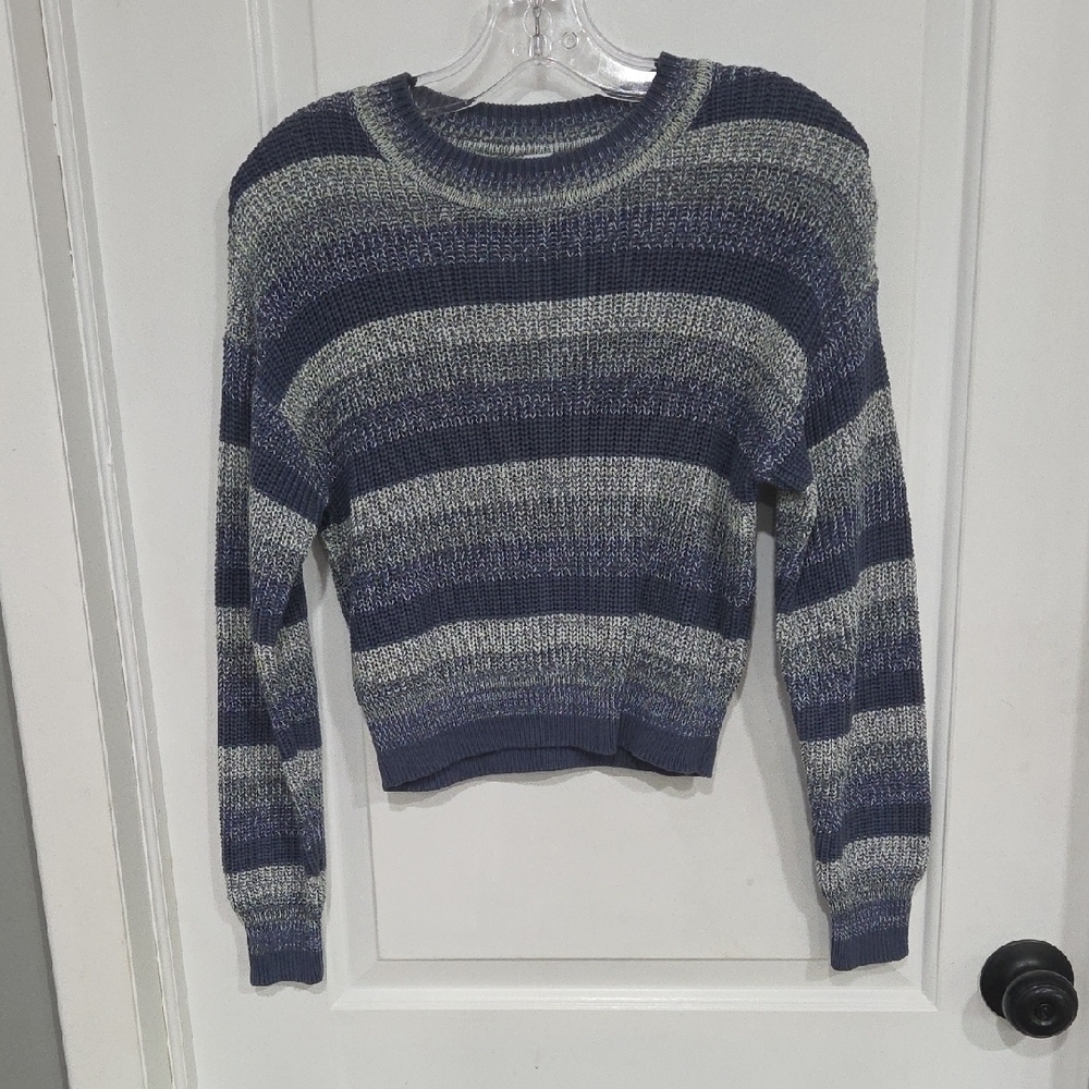 Twik Navy and Gray Striped Sweater